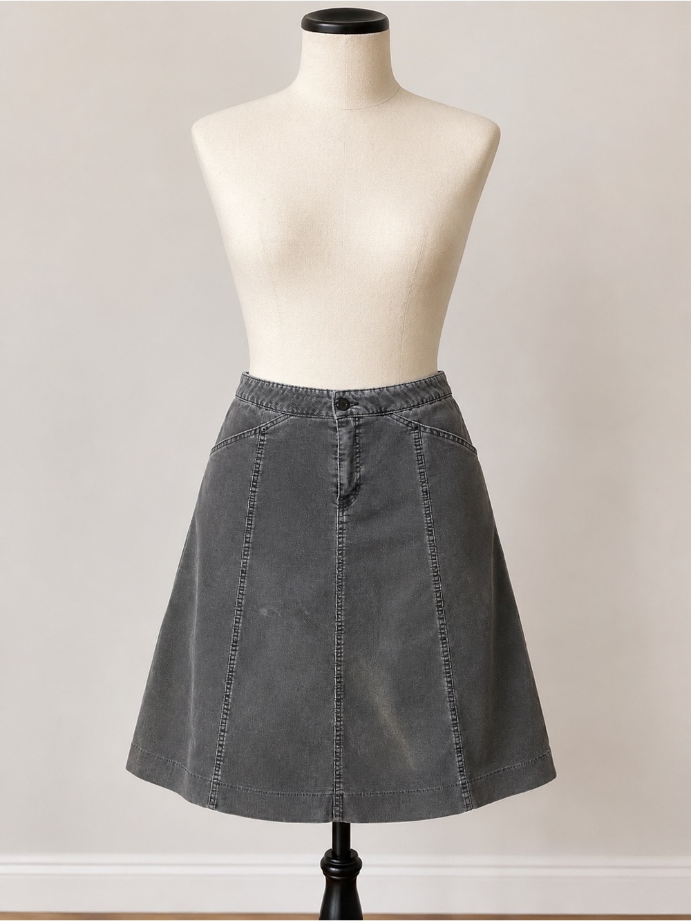 GAP Gray Washed A-Line Skirt